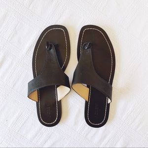 J. Crew Black Leather Playa Sandal sz 10M